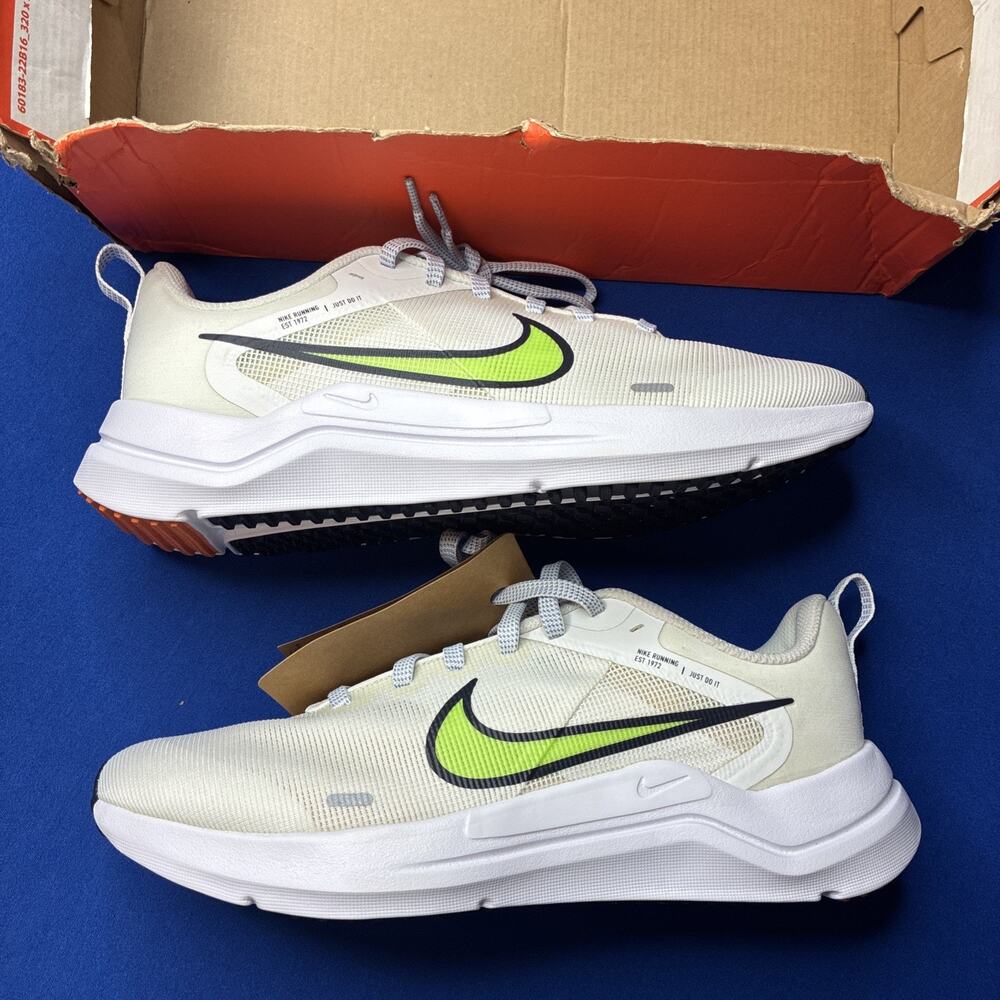Women Nike Downshifter 12 Running Shoe Summit White/Lime Blast DD9294-104 no lid